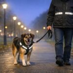 Sötétedés utáni séta: hogyan legyetek jól láthatók? – fotórealisztikus illusztráció